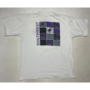 VINTAGE Southwest Eagles Graphic T-shirt Men Large White 90s Single Stitch